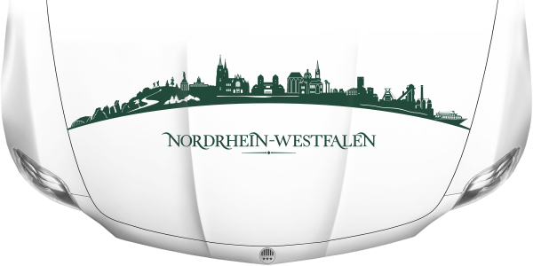 Motorhaubenaufkleber Skyline Nordrhein-Westfalen