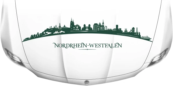 Motorhaubenaufkleber Skyline Nordrhein-Westfalen