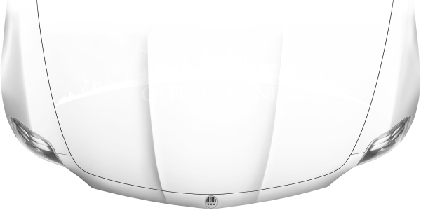 Preview: Motorhaubenaufkleber Skyline Ostfriesland auf heller Motorhaube - Ansicht Farbauswahl