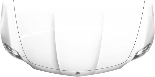 Motorhaubenaufkleber Skyline Ostfriesland auf heller Motorhaube - Ansicht Farbauswahl
