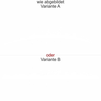 Motorhaubenaufkleber Skyline Ostfriesland - wie abgebildet - Ansicht Farbauswahl - Varianten A und B