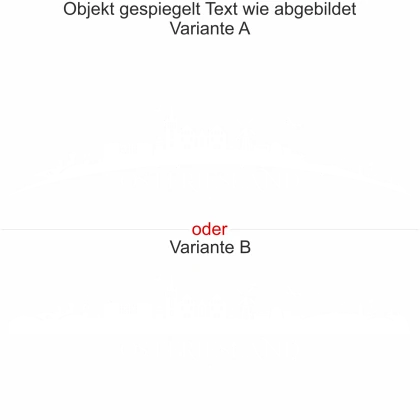 Motorhaubenaufkleber Skyline Ostfriesland - gespiegelt - Text wie abgebildet - Ansicht Farbauswahl - Varianten A und B
