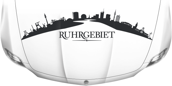 Motorhaubenaufkleber Skyline Ruhrgebiet