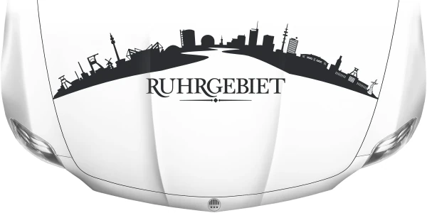 Motorhaubenaufkleber Skyline Ruhrgebiet