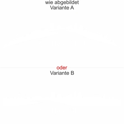 Motorhaubenaufkleber Skyline Ruhrgebiet - wie abgebildet - Ansicht Farbauswahl - Varianten A und B