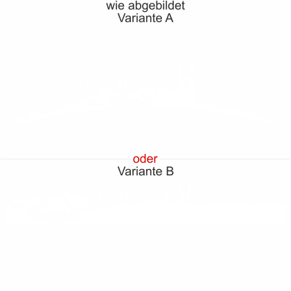Motorhaubenaufkleber Skyline Saarland - wie abgebildet - Ansicht Farbauswahl - Varianten A und B