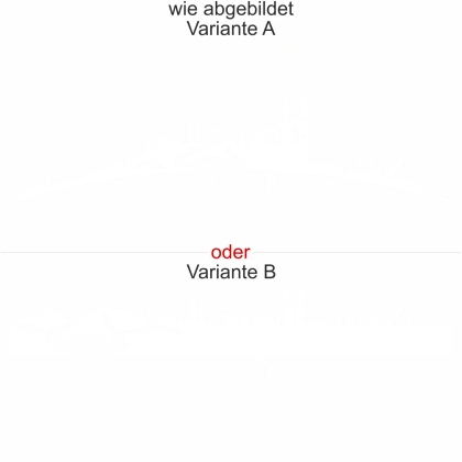 Motorhaubenaufkleber Skyline Saarland - wie abgebildet - Ansicht Farbauswahl - Varianten A und B