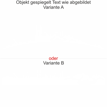 Motorhaubenaufkleber Skyline Saarland - gespiegelt - Text wie abgebildet - Ansicht Farbauswahl - Varianten A und B