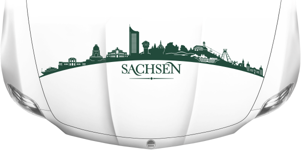 Motorhaubenaufkleber Skyline Sachsen
