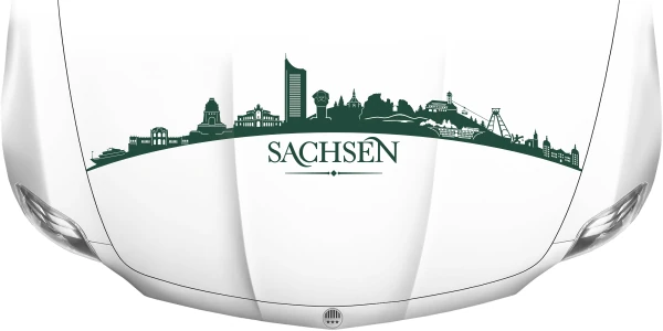 Motorhaubenaufkleber Skyline Sachsen