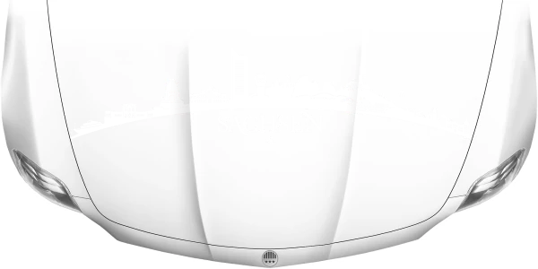 Motorhaubenaufkleber Skyline Sachsen auf heller Motorhaube - Ansicht Farbauswahl