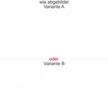 Motorhaubenaufkleber Skyline Sachsen - wie abgebildet - Ansicht Farbauswahl - Varianten A und B