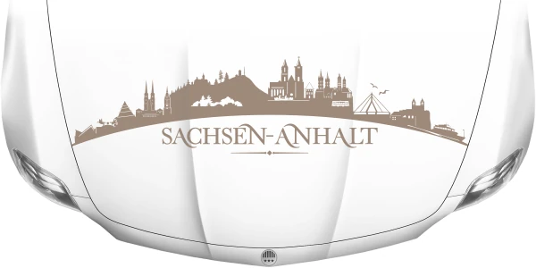 Motorhaubenaufkleber Skyline Sachsen-Anhalt