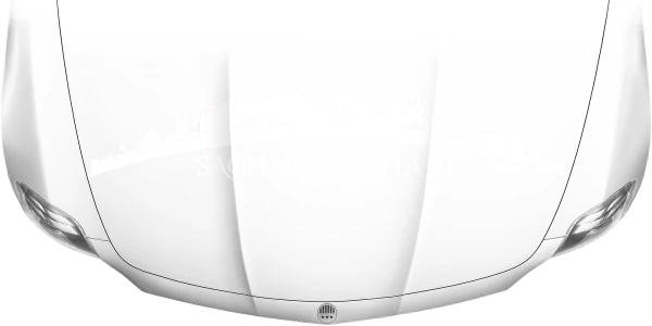 Motorhaubenaufkleber Skyline Sachsen-Anhalt auf heller Motorhaube - Ansicht Farbauswahl
