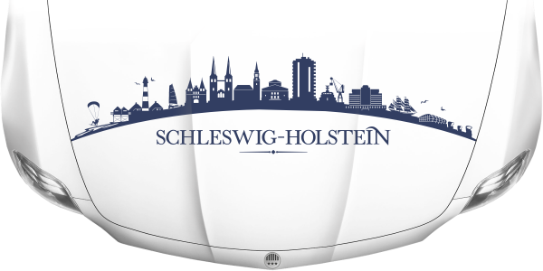 Motorhaubenaufkleber Skyline Schleswig-Holstein