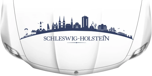 Motorhaubenaufkleber Skyline Schleswig-Holstein