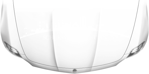 Preview: Motorhaubenaufkleber Skyline Schleswig-Holstein auf heller Motorhaube - Ansicht Farbauswahl