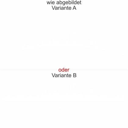 Motorhaubenaufkleber Skyline Schleswig-Holstein - wie abgebildet - Ansicht Farbauswahl - Varianten A und B