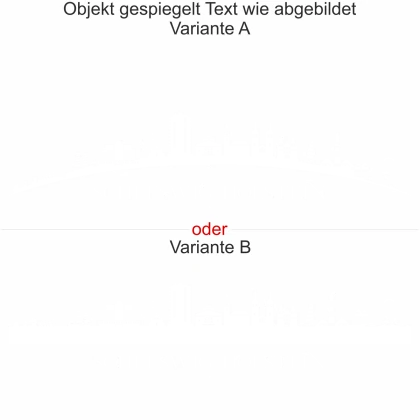 Motorhaubenaufkleber Skyline Schleswig-Holstein - gespiegelt - Text wie abgebildet - Ansicht Farbauswahl - Varianten A und B