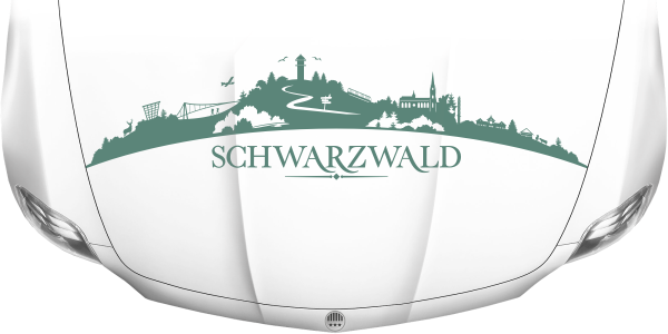 Motorhaubenaufkleber Skyline Schwarzwald
