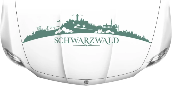 Motorhaubenaufkleber Skyline Schwarzwald