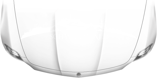 Preview: Motorhaubenaufkleber Skyline Schwarzwald auf heller Motorhaube - Ansicht Farbauswahl