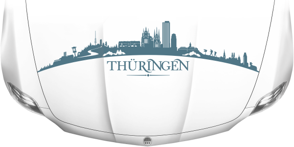 Motorhaubenaufkleber Skyline Thüringen