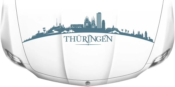 Motorhaubenaufkleber Skyline Thüringen