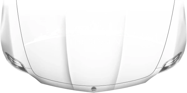 Motorhaubenaufkleber Skyline Thüringen auf heller Motorhaube - Ansicht Farbauswahl