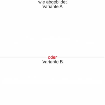 Preview: Motorhaubenaufkleber Skyline Thüringen - wie abgebildet - Ansicht Farbauswahl - Varianten A und B