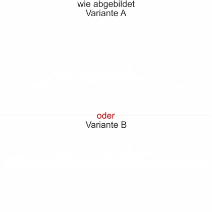 Motorhaubenaufkleber Skyline Thüringen - wie abgebildet - Ansicht Farbauswahl - Varianten A und B