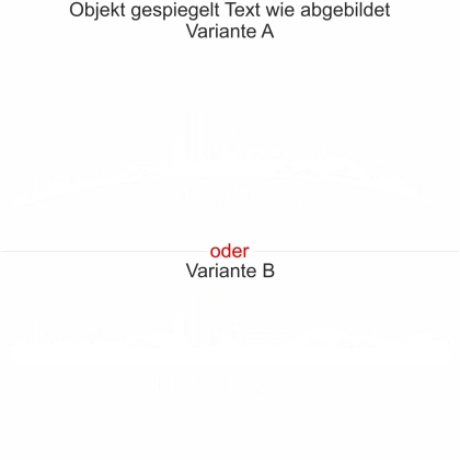 Motorhaubenaufkleber Skyline Thüringen - gespiegelt - Text wie abgebildet - Ansicht Farbauswahl - Varianten A und B