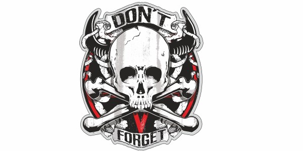 Preview: Motorhaubendekor Totenkopf DON'T FORGET