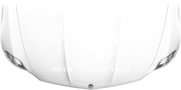 Preview: Motorhaubendekor Musik mit Wunschtext Preview: Motorhaubendekor Musik mit Wunschtext