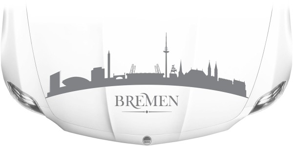 Umrisse von Bremen als Aufkleber für die Motorhaube