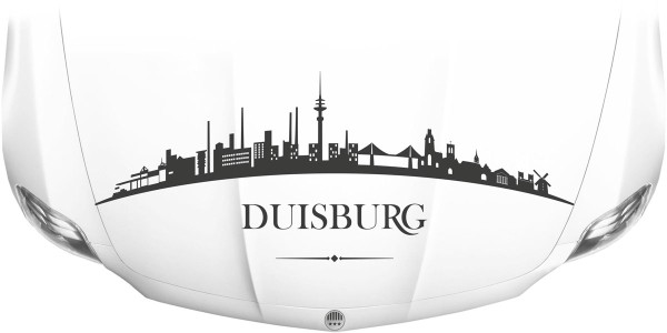 Autoaufkleber für die Motorhaube mit Duisburger Skyline