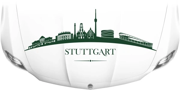 Motorhaubendekor Skyline Stuttgart