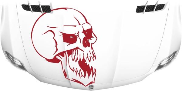 Motorhaubendekor mit Totenkopf