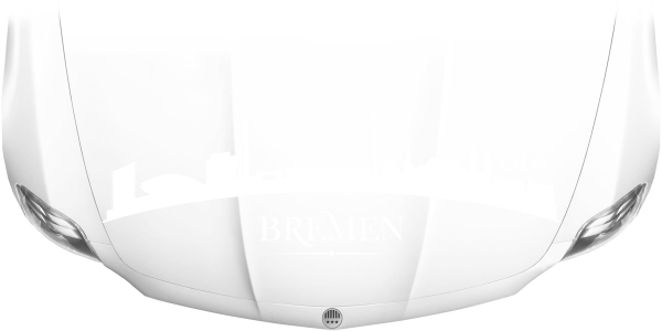 Preview: Motorhaubendekor Skyline Bremen Preview: Umrisse von Bremen als Aufkleber für die Motorhaube