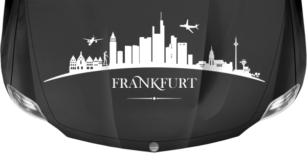 Motorhaubensticker Skyline Frankfurt