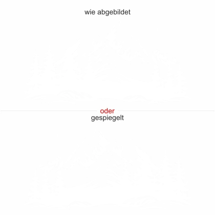 Motorhaubensticker Vögel im Hochgebirge - Ansicht Ausrichtung und Farbauswahl