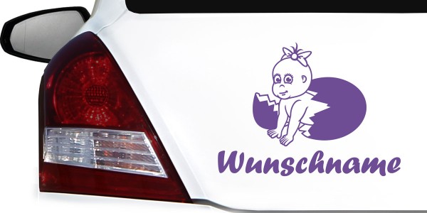 Autoaufkleber mit Kindernamen für Mädchen