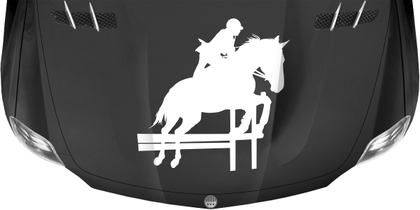 Pferdeaufkleber Dressurreiten Motorhaube