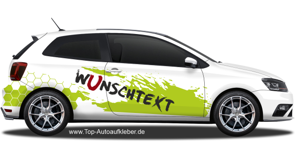 Preview: Polygon Dekor auf hellem PKW