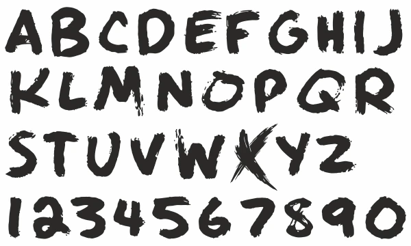 Polygon Dekor - Ansicht Alphabet