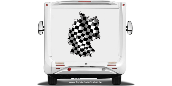 Preview: Racingdekor Silhouette von Deutschland