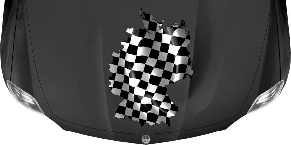 Preview: Racingdekor Silhouette von Deutschland