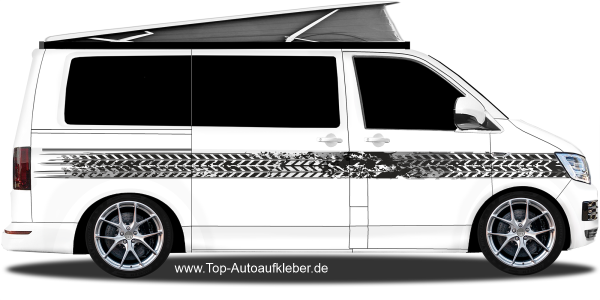 Auto Aufkleber Reifenabdruck