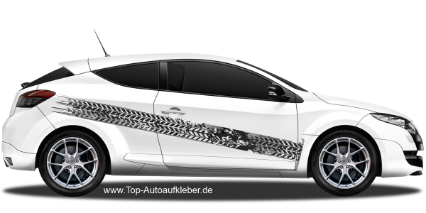 Auto Aufkleber Reifenabdruck