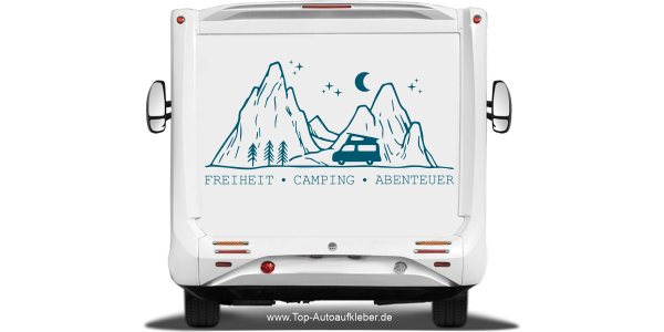 Reiseaufkleber Freiheit Camping Abenteuer